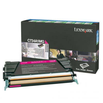 Originální toner Lexmark C734A1MG, purpurový, 6000 stran