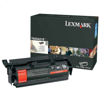 Originální toner Lexmark T650A21E, černý, 7000 stran