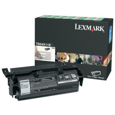 Originální toner Lexmark T654X11E, černý, 36000 stran