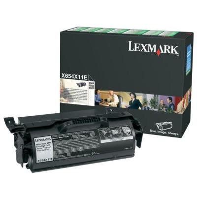 Originální toner Lexmark X654X11E, černý, 36000 stran