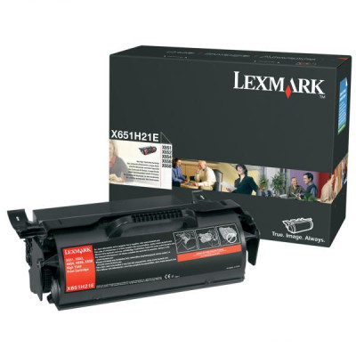 Originální toner Lexmark X651H21E, černý, 36000 stran