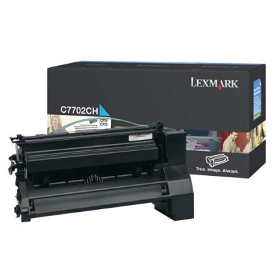 Originální toner Lexmark C7702CH, azurový, 10000 stran