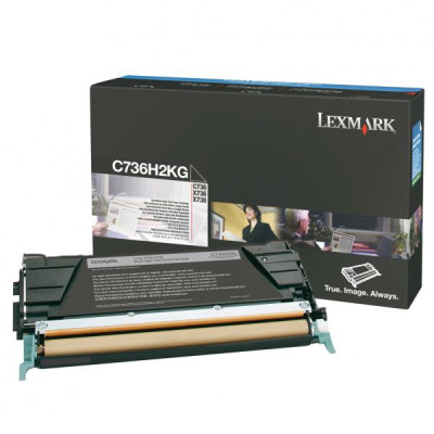 Originální toner Lexmark C736H2KG, černý, 12000 stran