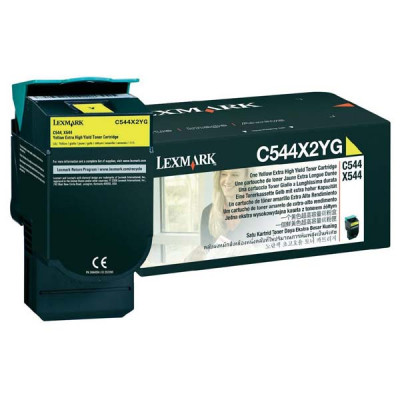 Originální toner Lexmark C544X2YG, žlutý, 4000 stran