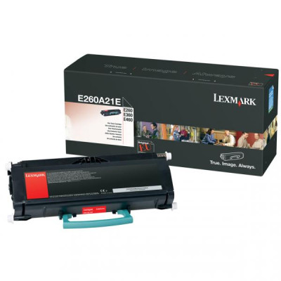 Originální toner Lexmark E260A21E, černý, 3500 stran