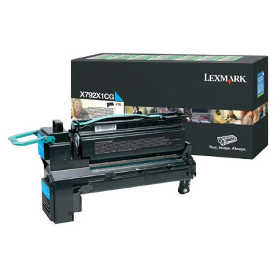 Originální toner Lexmark X792X1CG, azurový, 20000 stran