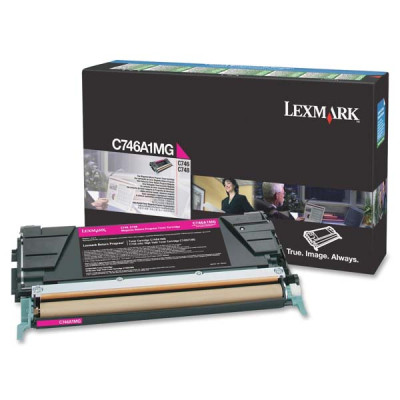 Originální toner Lexmark C746A1MG, purpurový, 7000 stran