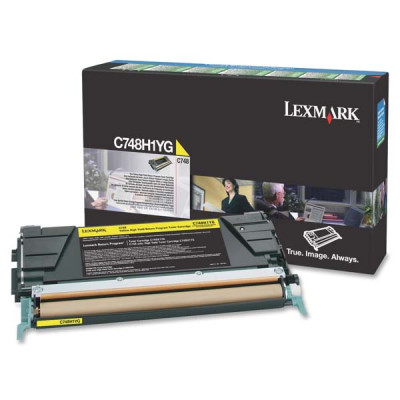 Originální toner Lexmark C748H1YG, žlutý, 10000 stran