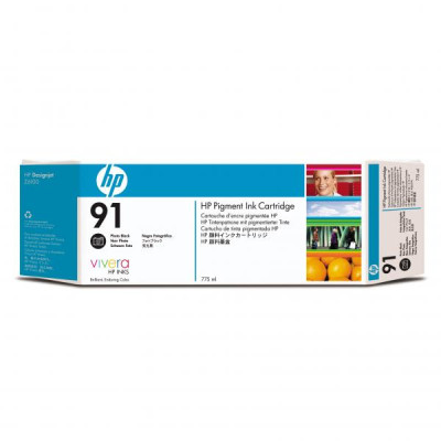 Originální inkoust HP C9465A (91), photo černý, 775 ml