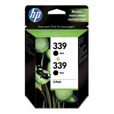 Originální inkoust HP C9504EE (339), černý, 2 × 21 ml, 2-pack