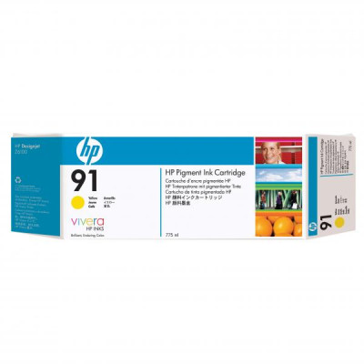 Originální inkoust HP C9485A (91), žlutý, 3 × 775 ml, 3-pack