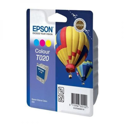 Originální inkoust Epson T020 (C13T020401), barevný, 360 stran (35 ml)