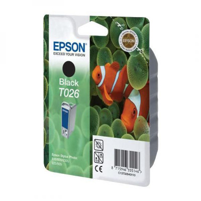 Originální inkoust Epson T026 (C13T026401), černý, 540 stran (16 ml)