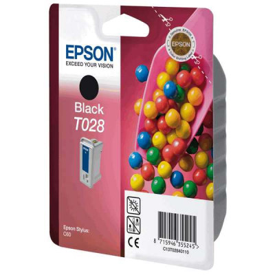 Originální inkoust Epson T028 (C13T028401), černý, 600 stran (17 ml)