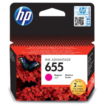 Originální inkoust HP CZ111AE (655), purpurový, 600 stran (12 ml)