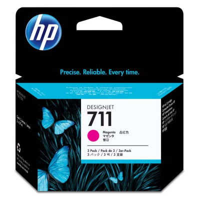 Originální inkoust HP CZ135A (711), purpurový, 3×29 ml, 3-pack