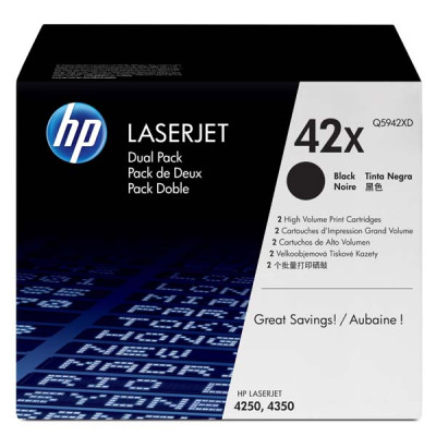 Originální toner HP Q5942XD (42X), černý, 2 × 20000 stran, 2-pack