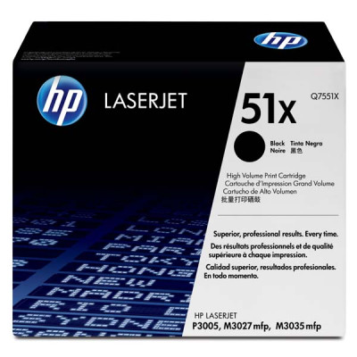 Originální toner HP Q7551X (51X), černý, 13000 stran