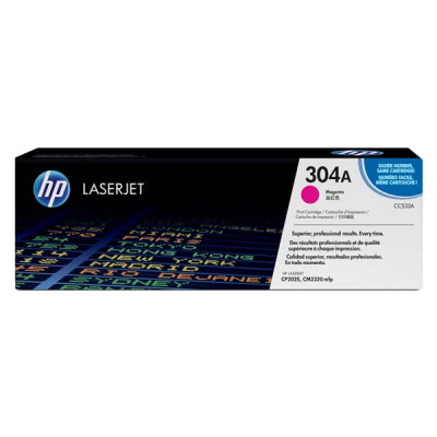 Originální toner HP CC533A (304A), purpurový, 2800 stran