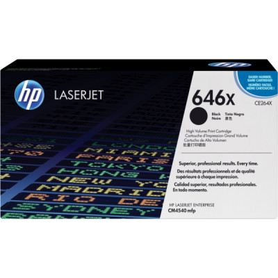 Originální toner HP CE264X (646X), černý, 17000 stran