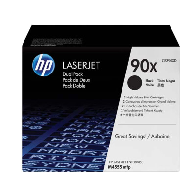 Originální toner HP CE390XD (90X), černý, 2 × 24000 stran, 2-pack