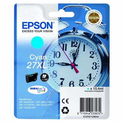 Originální inkoust Epson T2712XL (C13T27124010), azurový, 10,4 ml