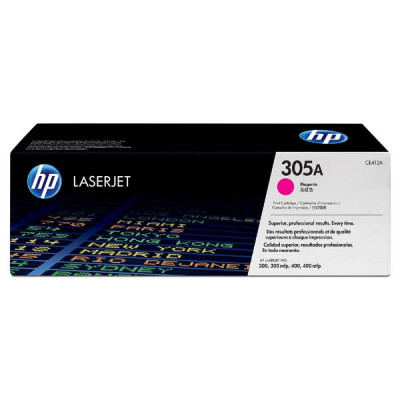 Originální toner HP CE413A (305A), purpurový, 2600 stran