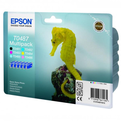 Originální inkoust Epson T0487 (C13T04874010), CMYK/LC/LM, 6 × 13 ml, 6-pack