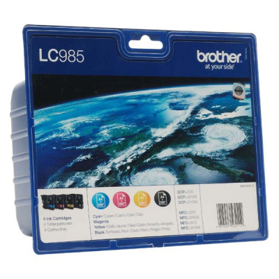 Originální inkoust Brother LC-985VALBP, CMYK, 3 × 260 + 300 stran, 4-pack