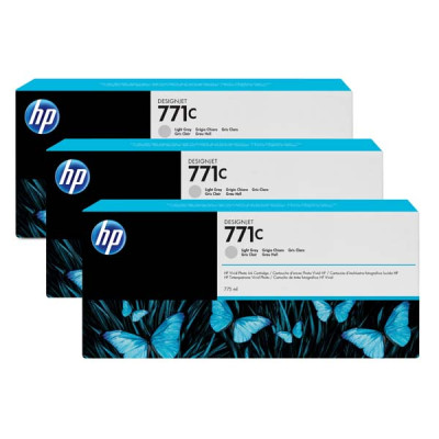 Originální inkoust HP B6Y38A (771C), světle šedý, 775 ml, 3-pack