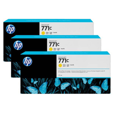 Originální inkoust HP B6Y34A (771C), žlutý, 775 ml, 3-pack