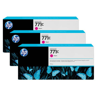 Originální inkoust HP B6Y33A (771C), purpurový, 775 ml, 3-pack