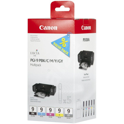 Originální inkoust Canon PGI-9MBK/PC/PM/R/G (1033B011, 1033B013), MBK/PC/PM/R/G