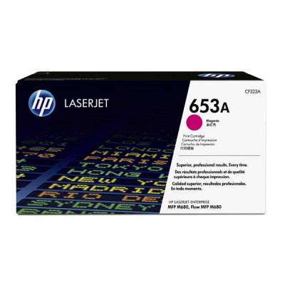 Originální toner HP CF323A (653A), purpurový, 16500 stran