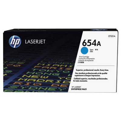 Originální toner HP CF331A (654A), azurový, 15000 stran