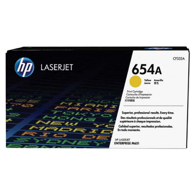 Originální toner HP CF332A (654A), žlutý, 15000 stran