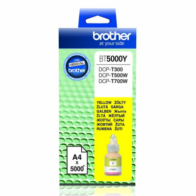 Originální inkoust Brother BT-5000Y, žlutý, 5000 stran (41,8 ml)