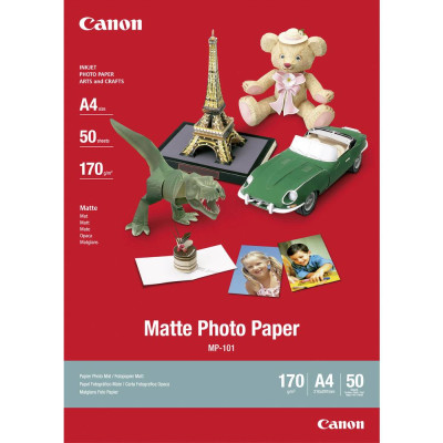 Canon Matte Photo Paper, foto papír, matný, bílý, A4, 170 g/m2, 50 ks, MP-101 A4, inkoustový