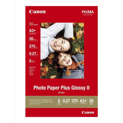 Canon Photo Paper Plus Glossy, foto papír, lesklý, bílý, A3+, 275 g/m2, 20 ks, PP-201 A3+, inkoustový