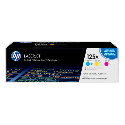 Originální toner HP CF373AM (125A), CMY, 3 × 1400 stran, 3-pack