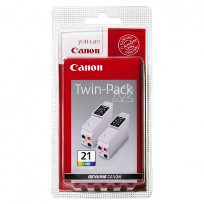 Originální inkoust Canon BCI-21C (0955A357), barevný, 2 × 150 stran, 2-pack