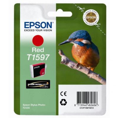 Originální inkoust Epson T1597 (C13T15974010), červený, 17 ml