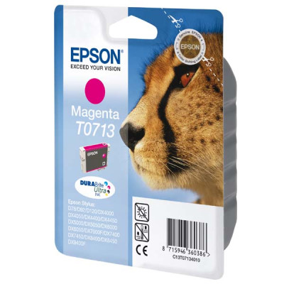 Originální inkoust Epson T0713 (C13T07134012), purpurový, 270 stran (5,5 ml)