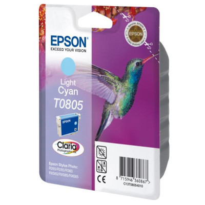 Originální inkoust Epson T0805 (C13T08054011), světle azurový, 7,4 ml