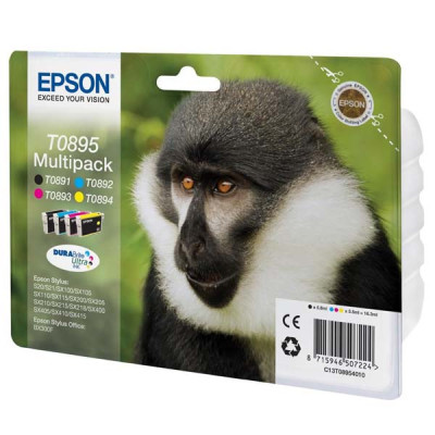 Originální inkoust Epson T0895 (C13T08954010), CMYK, 3 × 3,5 + , 4-pack