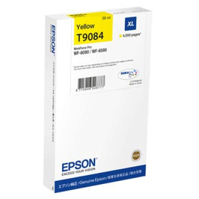 Originální inkoust Epson T9084XL (C13T90844N), žlutý, 39 ml