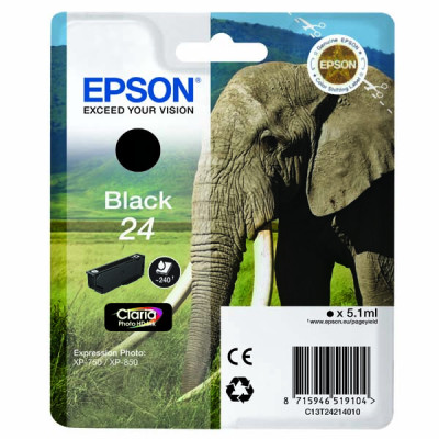 Originální inkoust Epson T2421 (C13T24214010), černý, 5,1 ml