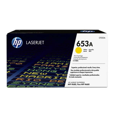 Originální toner HP CF322A (653A), žlutý, 16500 stran